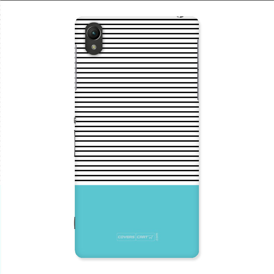 Deep Sky Blue Stripes Back Case for Xperia Z2