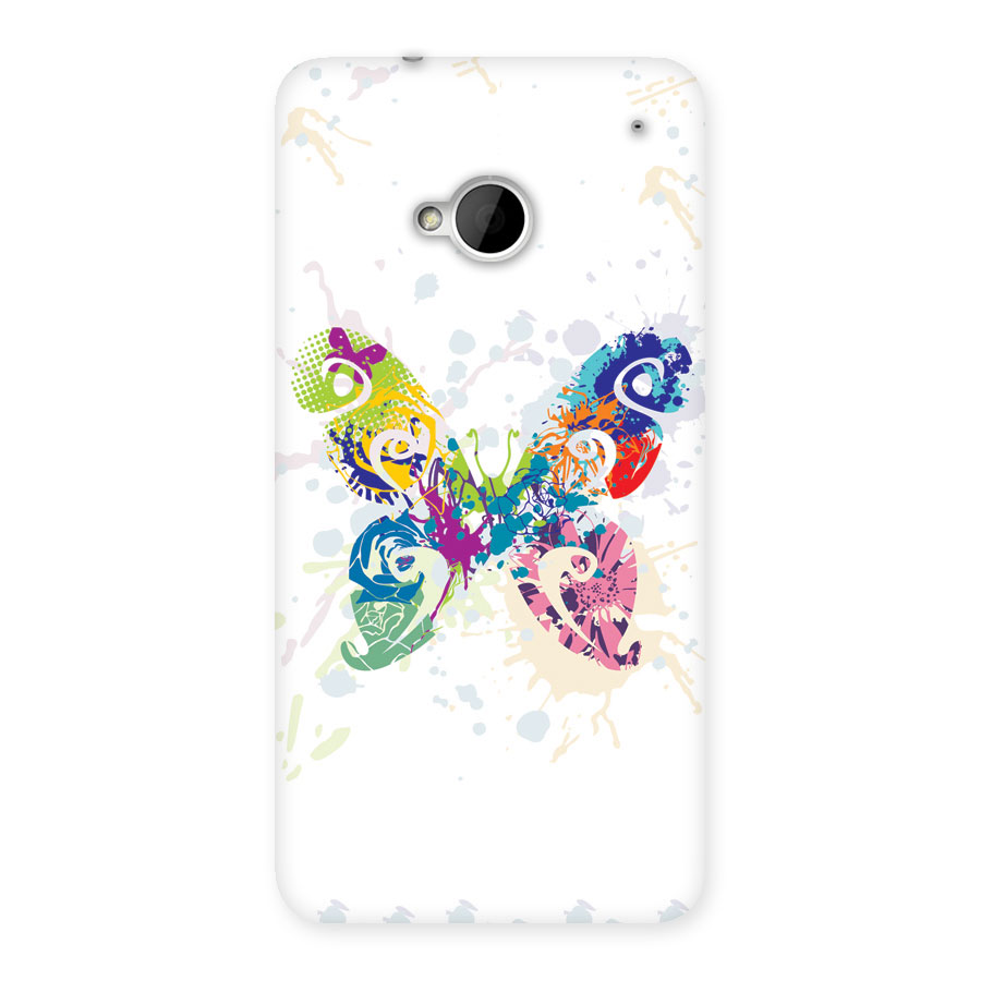 Abstract Butterfly Back Case for HTC One M7