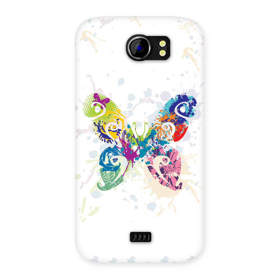 Abstract Butterfly Back Case for Micromax Canvas 2 A110