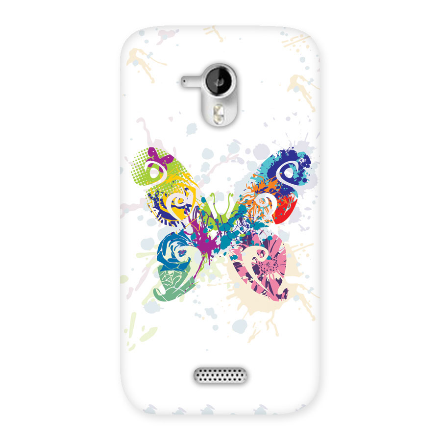 Abstract Butterfly Back Case for Micromax Canvas HD A116