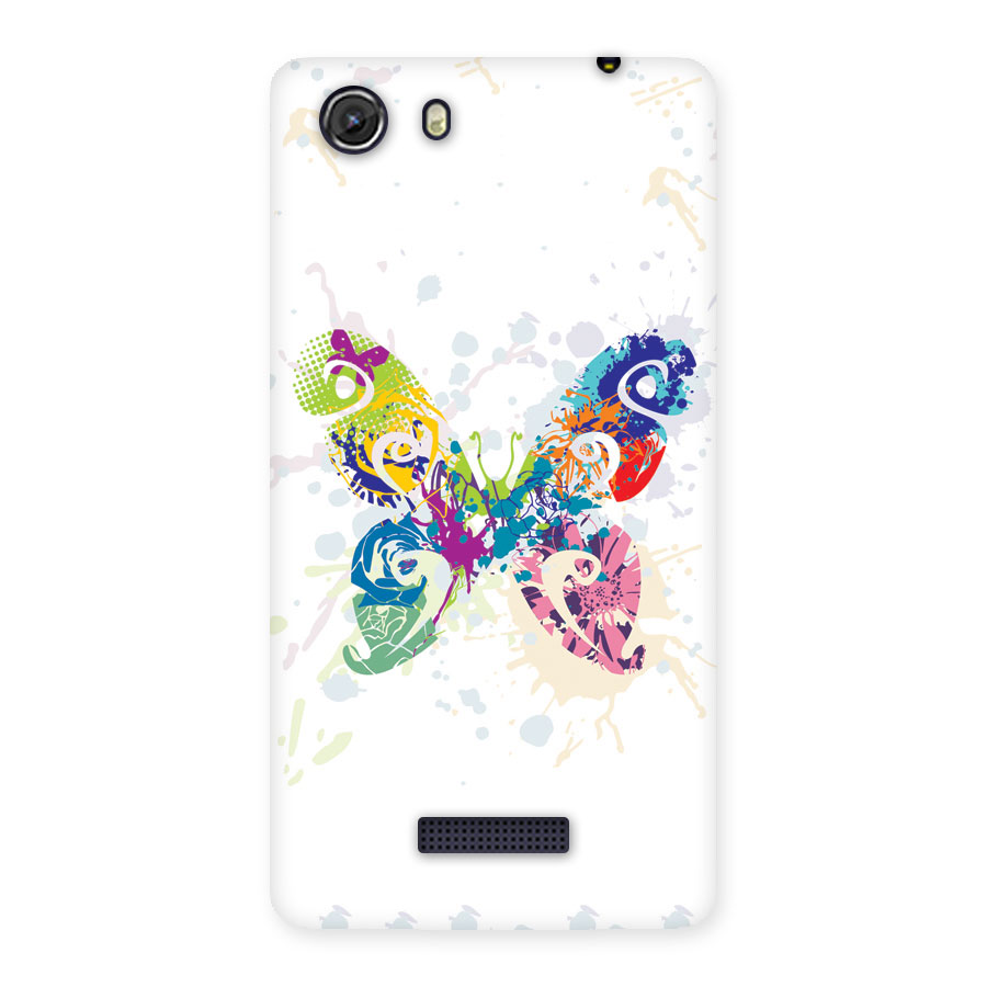 Abstract Butterfly Back Case for Micromax Unite 3