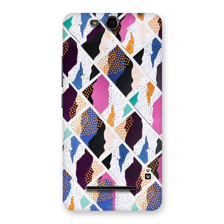 Abstract Polka Back Case for Micromax Canvas Juice 3 Q392