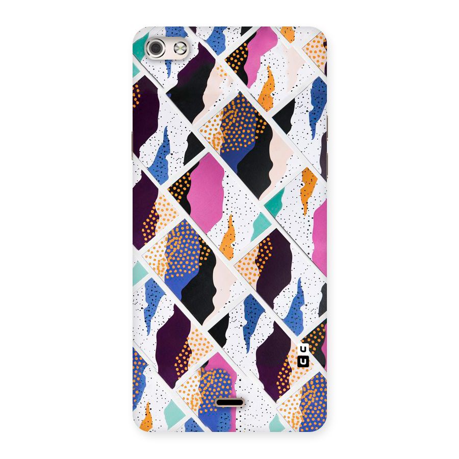 Abstract Polka Back Case for Micromax Canvas Silver 5