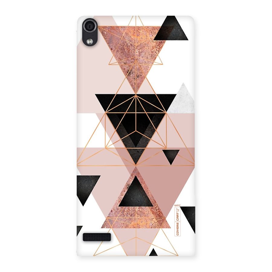 Abstract Rose Gold Triangles Back Case for Ascend P6