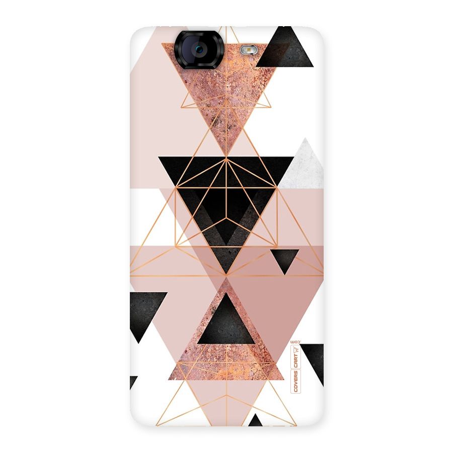 Abstract Rose Gold Triangles Back Case for Canvas Knight A350