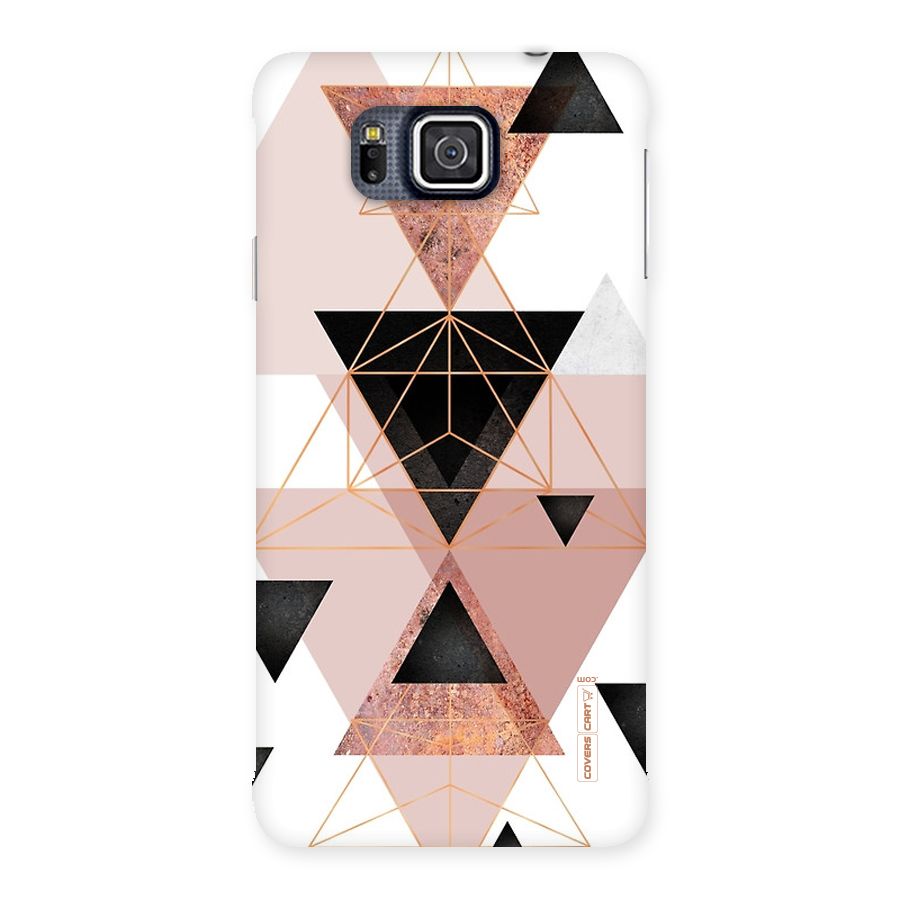 Abstract Rose Gold Triangles Back Case for Galaxy Alpha