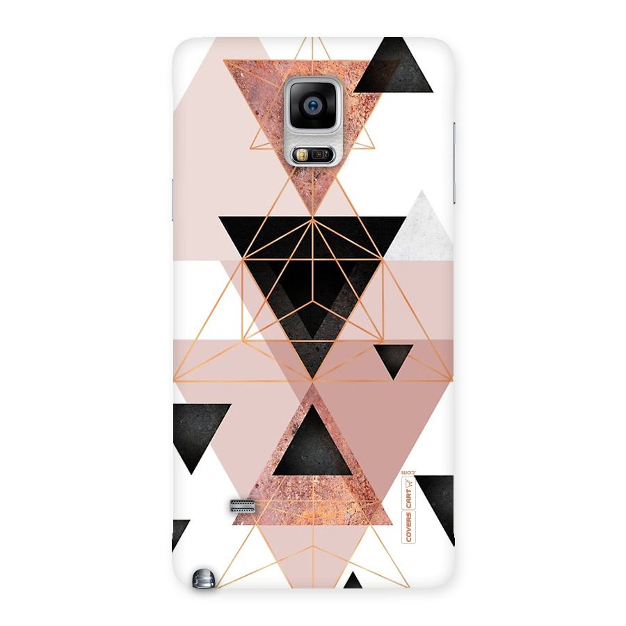 Abstract Rose Gold Triangles Back Case for Galaxy Note 4
