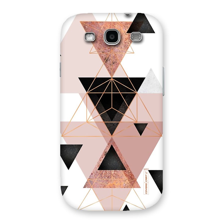 Abstract Rose Gold Triangles Back Case for Galaxy S3
