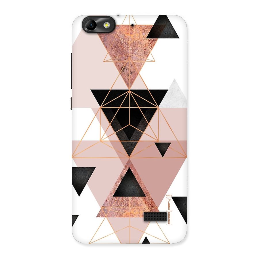 Abstract Rose Gold Triangles Back Case for Honor 4C