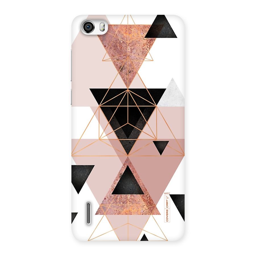 Abstract Rose Gold Triangles Back Case for Honor 6