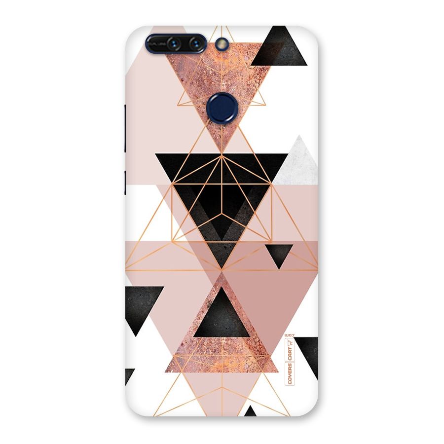 Abstract Rose Gold Triangles Back Case for Honor 8 Pro