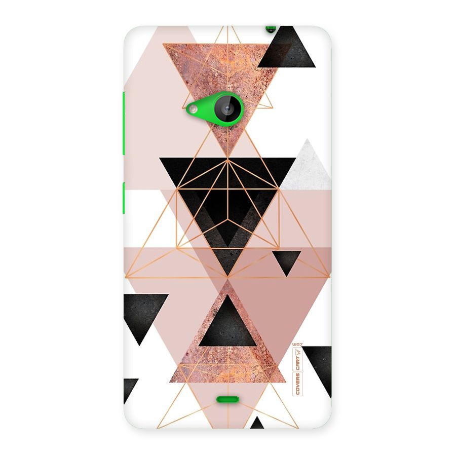 Abstract Rose Gold Triangles Back Case for Lumia 535