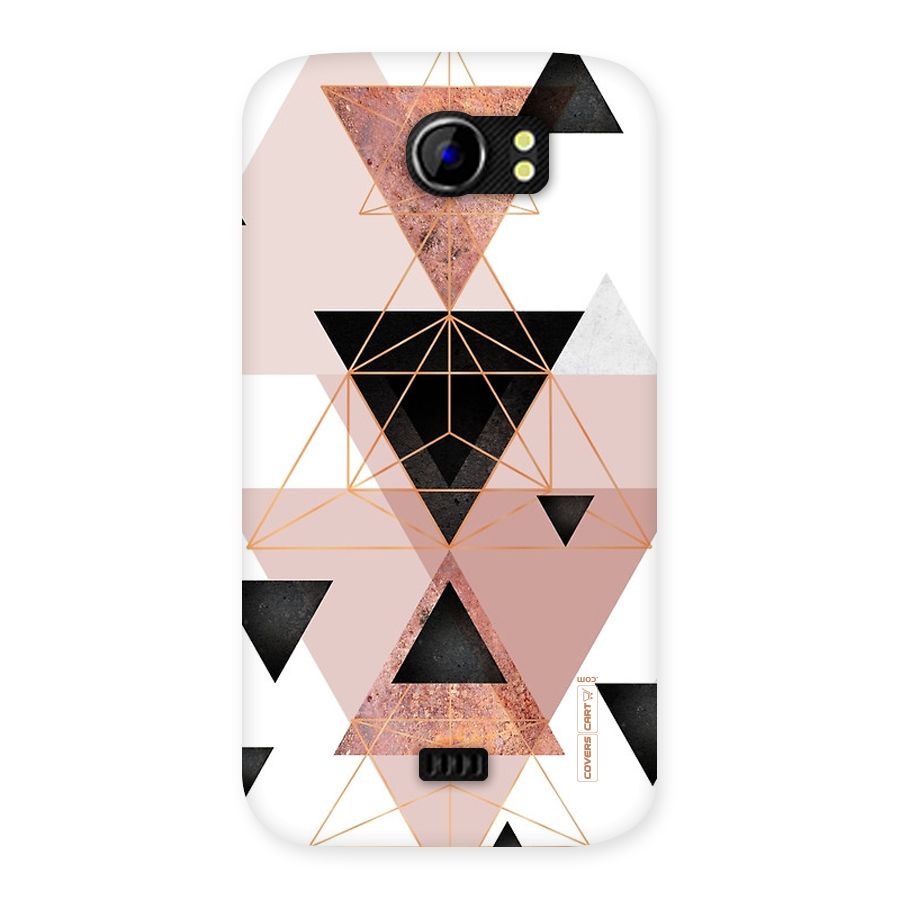 Abstract Rose Gold Triangles Back Case for Micromax Canvas 2 A110
