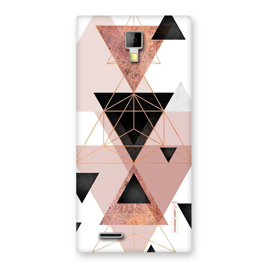 Abstract Rose Gold Triangles Back Case for Micromax Canvas Xpress A99