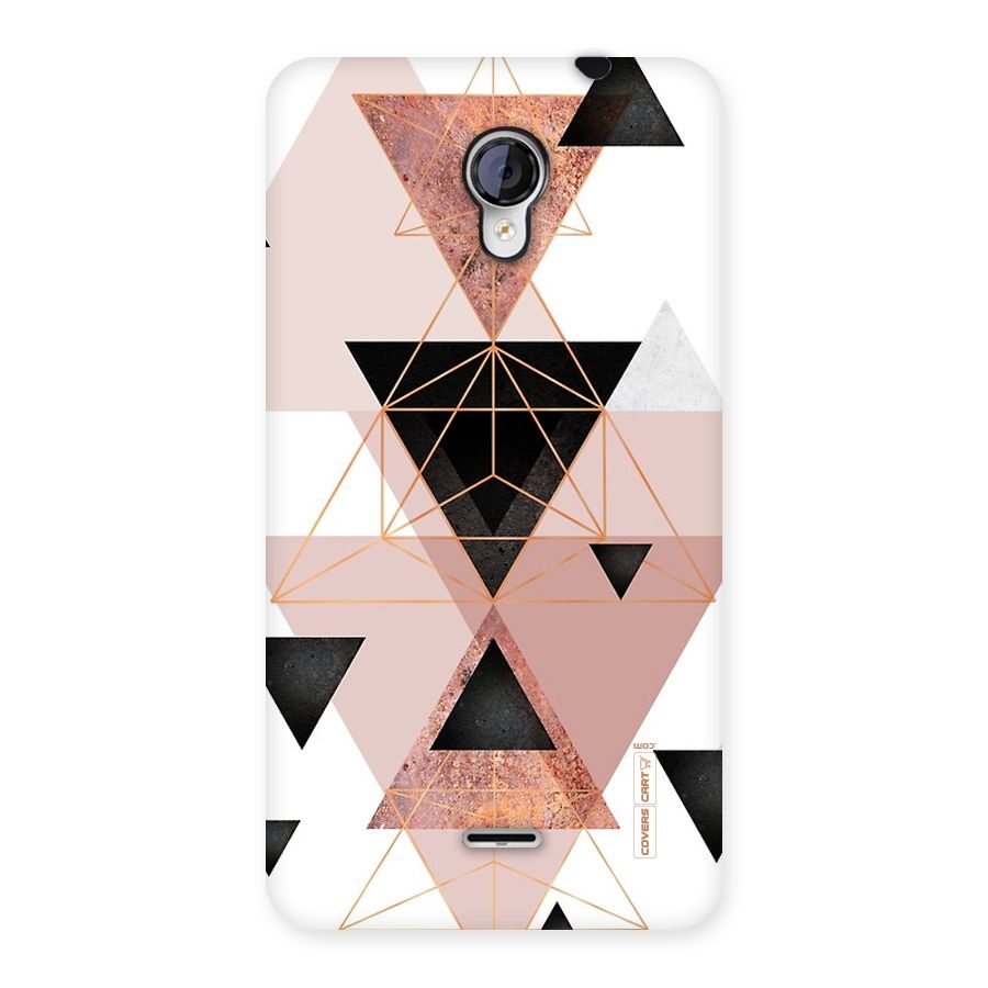 Abstract Rose Gold Triangles Back Case for Micromax Unite 2 A106