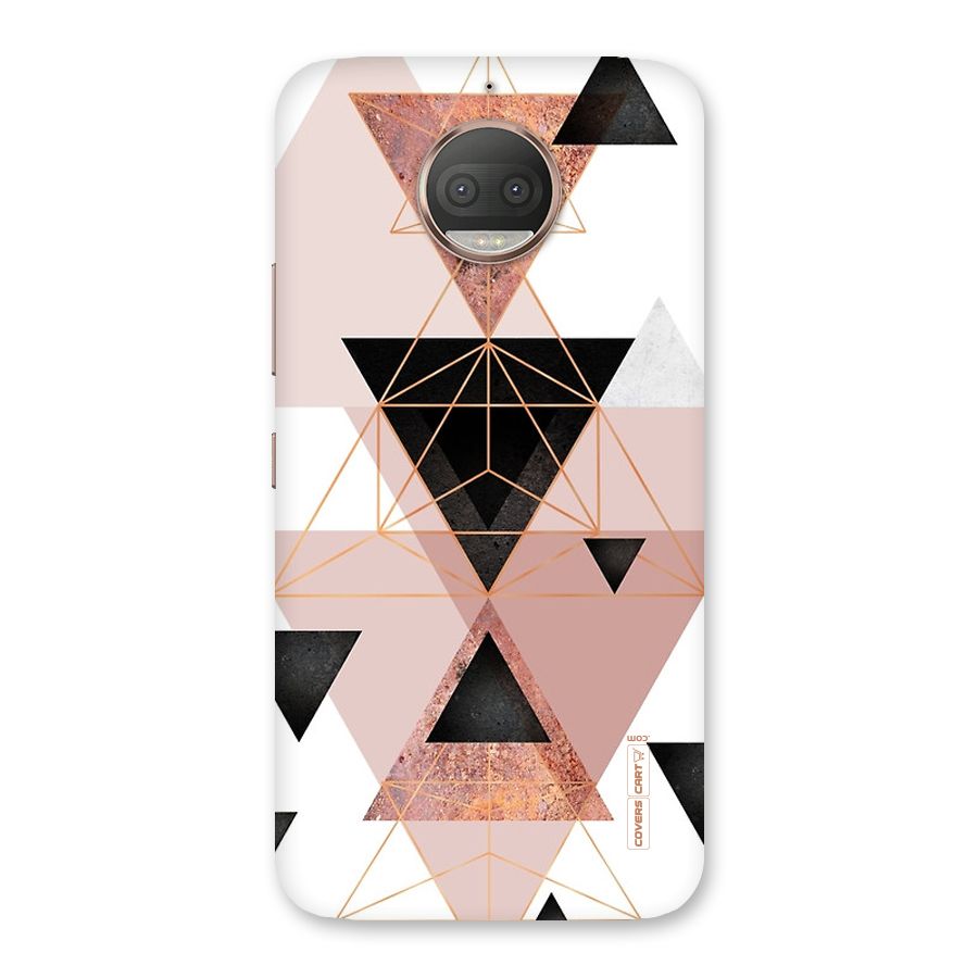 Abstract Rose Gold Triangles Back Case for Moto G5s Plus