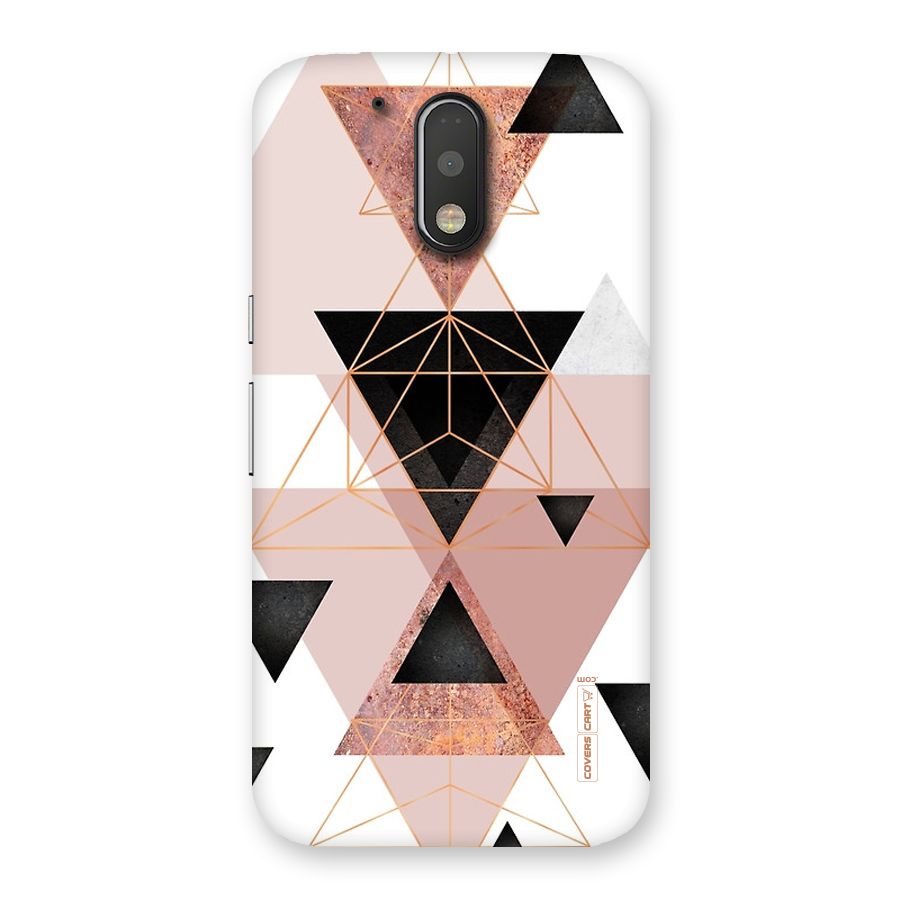 Abstract Rose Gold Triangles Back Case for Motorola Moto G4