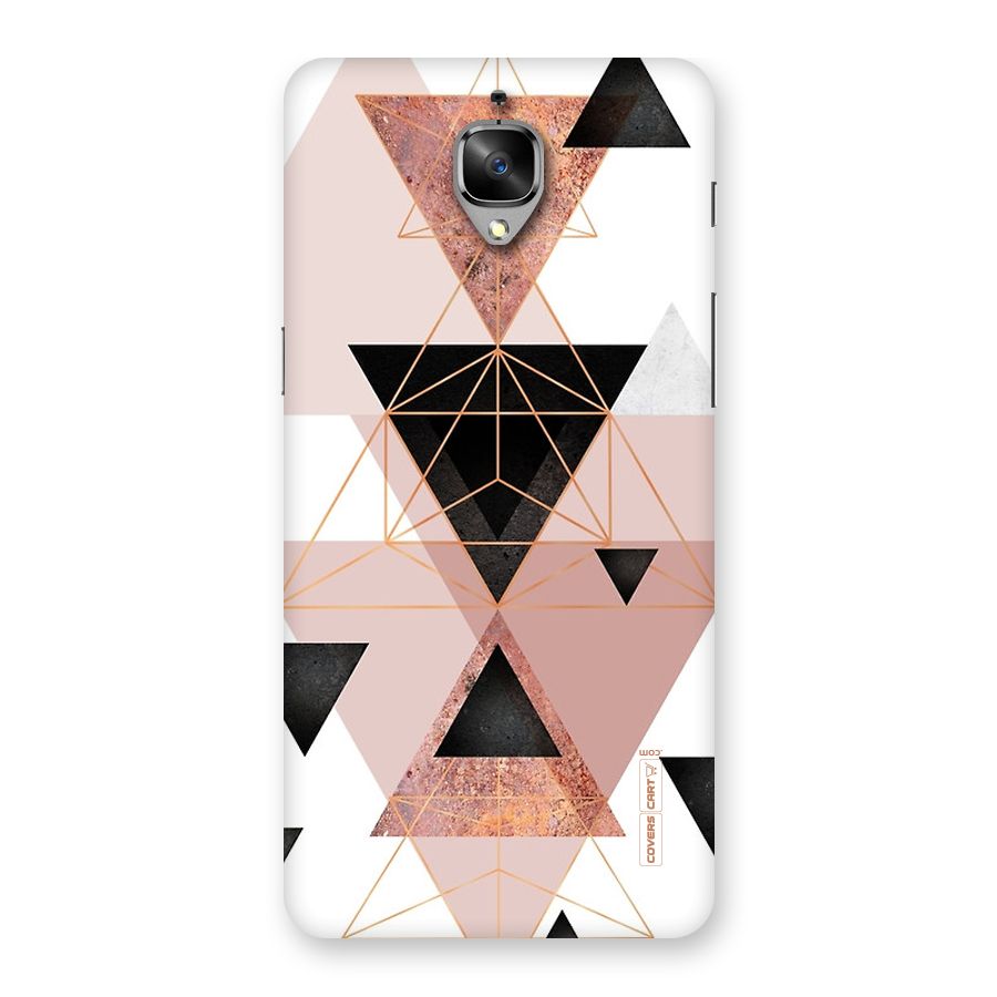 Abstract Rose Gold Triangles Back Case for OnePlus 3