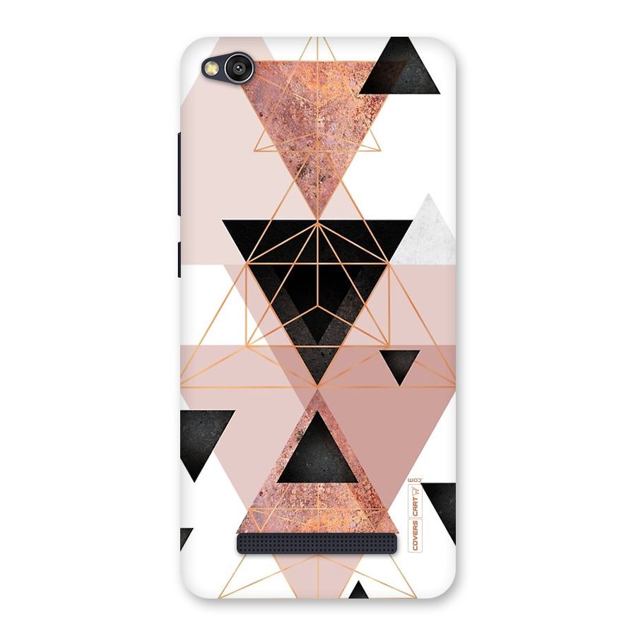 Abstract Rose Gold Triangles Back Case for Redmi 4A