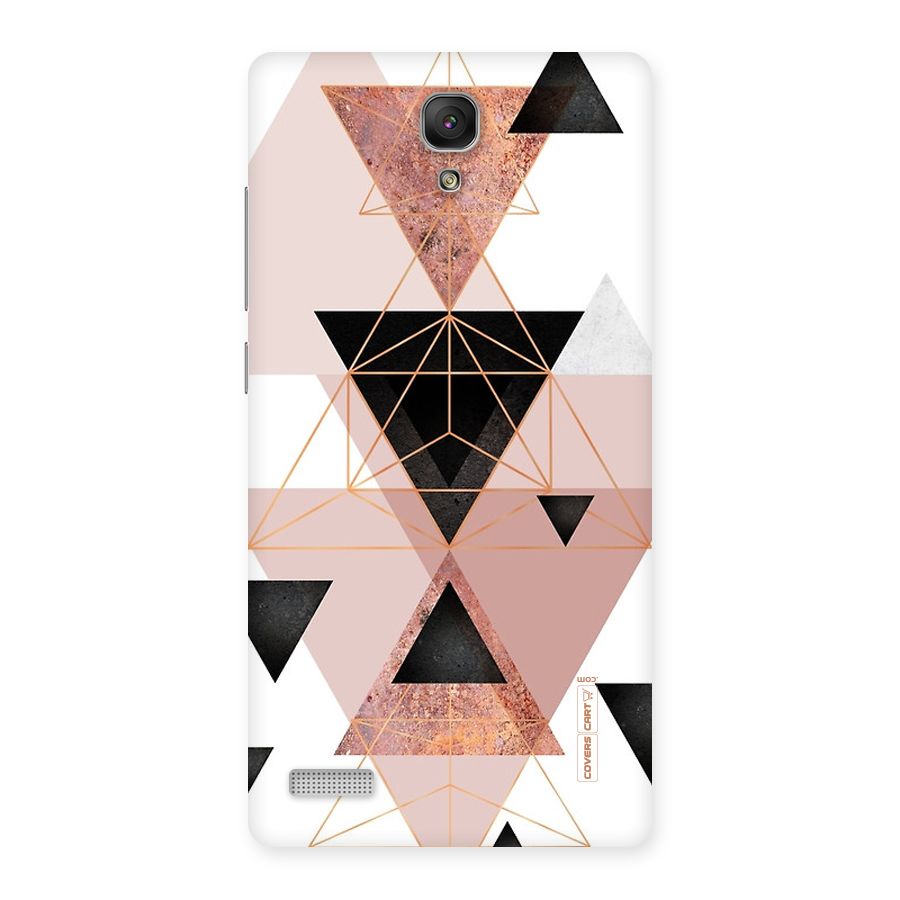 Abstract Rose Gold Triangles Back Case for Redmi Note