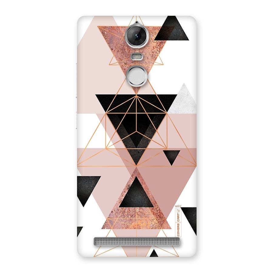 Abstract Rose Gold Triangles Back Case for Vibe K5 Note