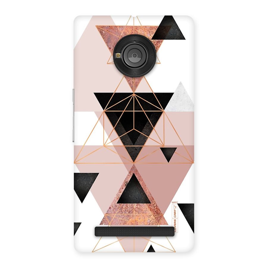 Abstract Rose Gold Triangles Back Case for Yu Yunique