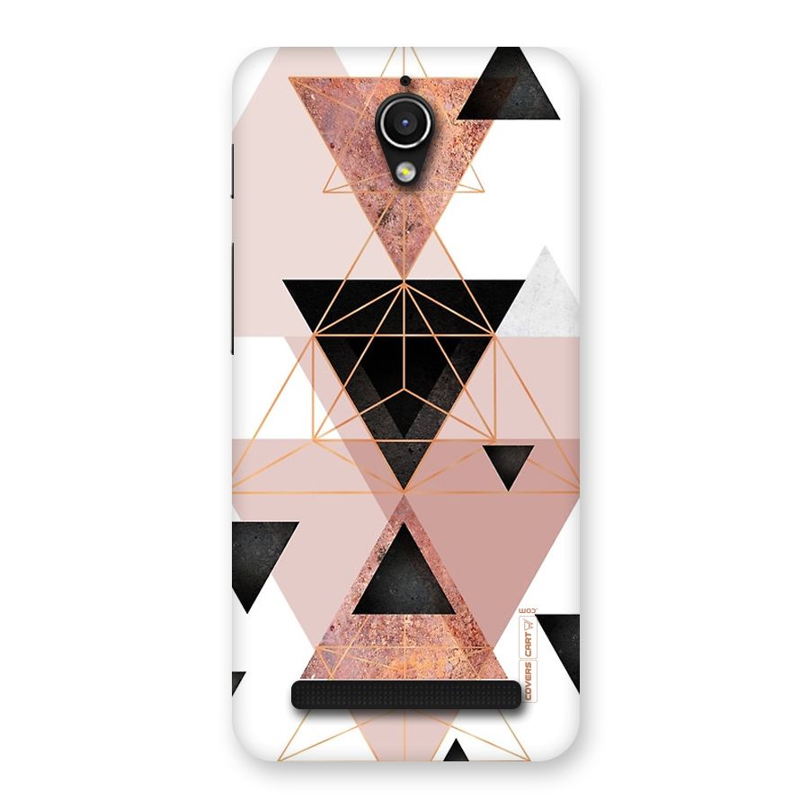 Abstract Rose Gold Triangles Back Case for Zenfone Go