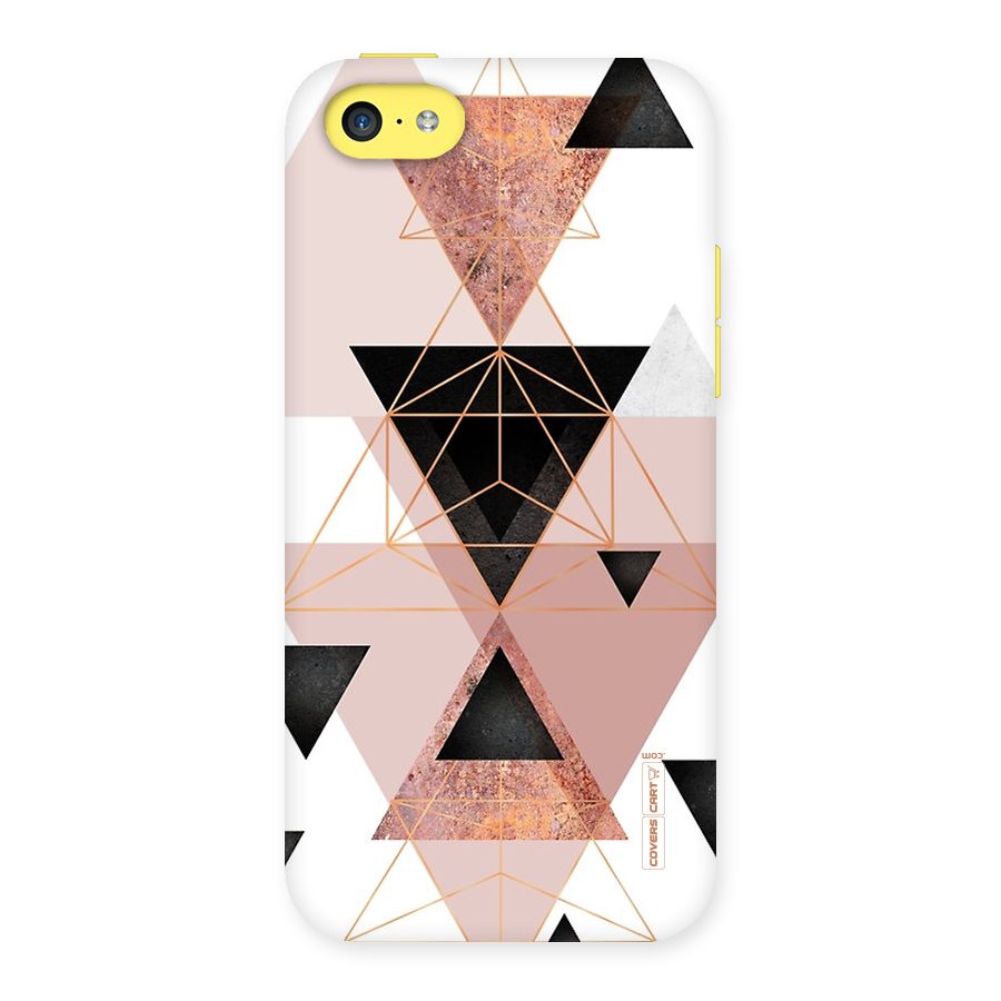 Abstract Rose Gold Triangles Back Case for iPhone 5C