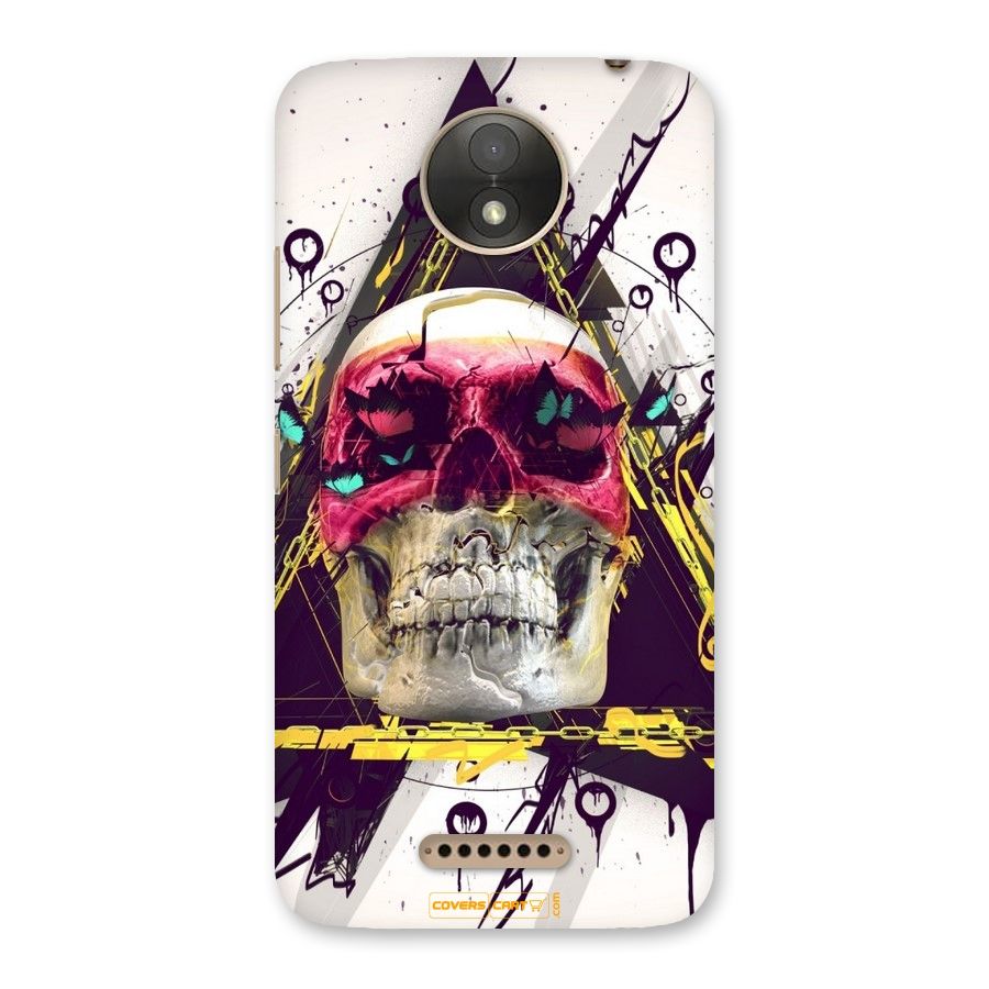 Abstract Skull Back Case for Moto C Plus