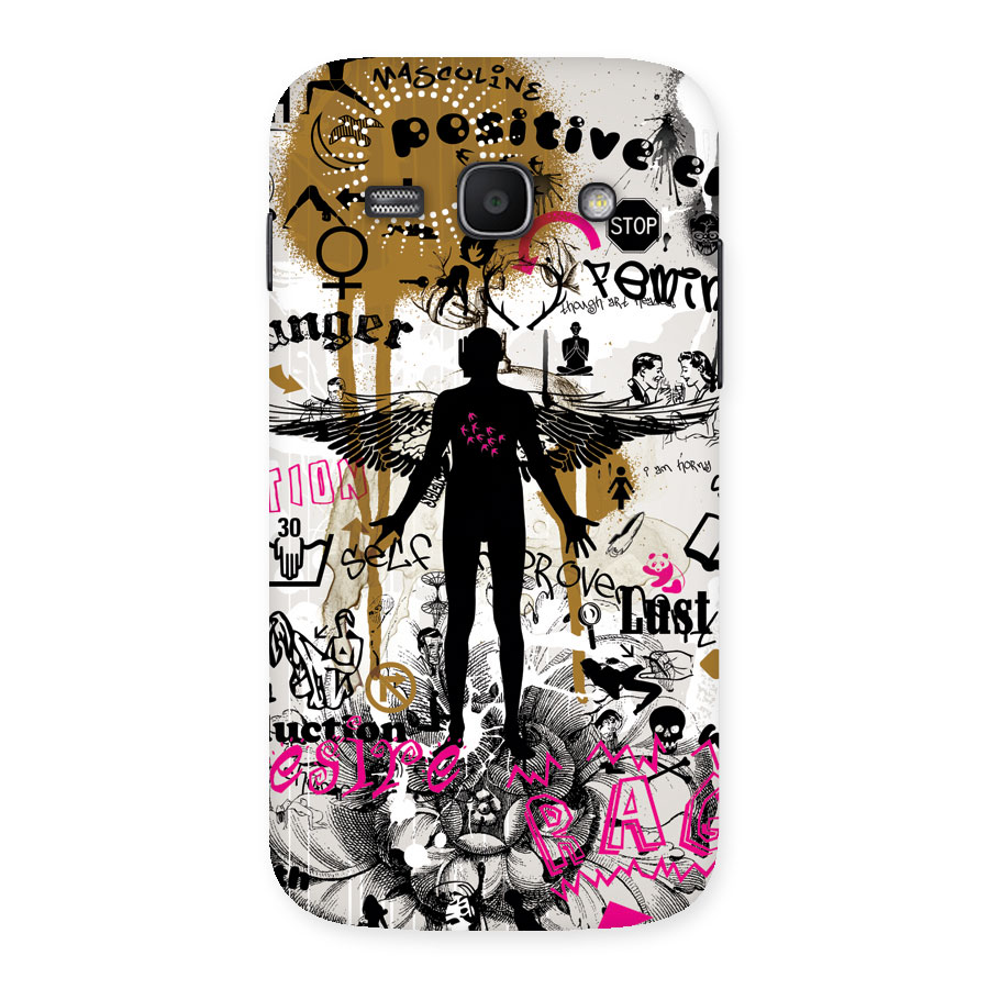 Abstract Words Silhouette Back Case for Galaxy Ace 3