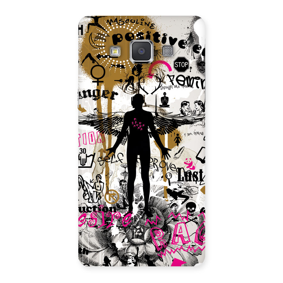 Abstract Words Silhouette Back Case for Galaxy Grand 3