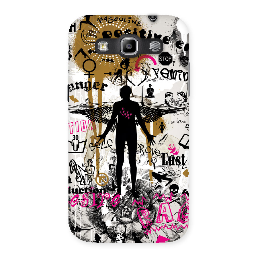 Abstract Words Silhouette Back Case for Galaxy Grand Quattro