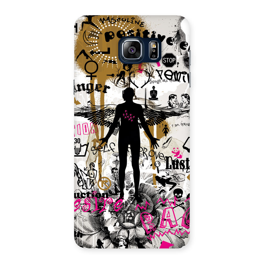 Abstract Words Silhouette Back Case for Galaxy Note 5