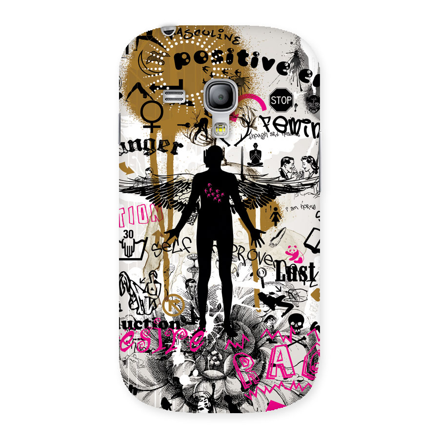 Abstract Words Silhouette Back Case for Galaxy S3 Mini