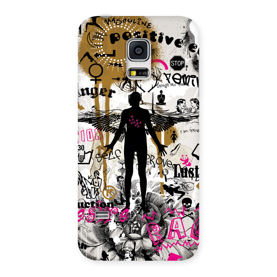 Abstract Words Silhouette Back Case for Galaxy S5 Mini