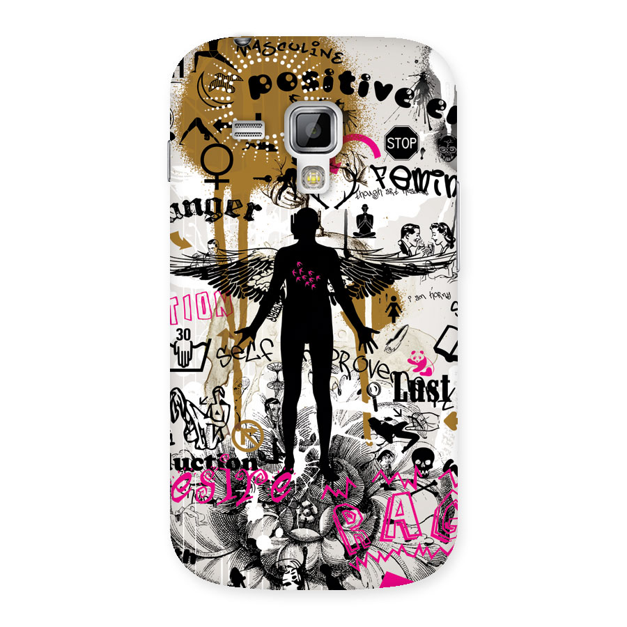 Abstract Words Silhouette Back Case for Galaxy S Duos