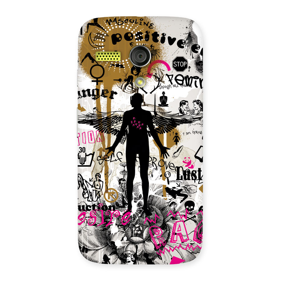 Abstract Words Silhouette Back Case for Moto G
