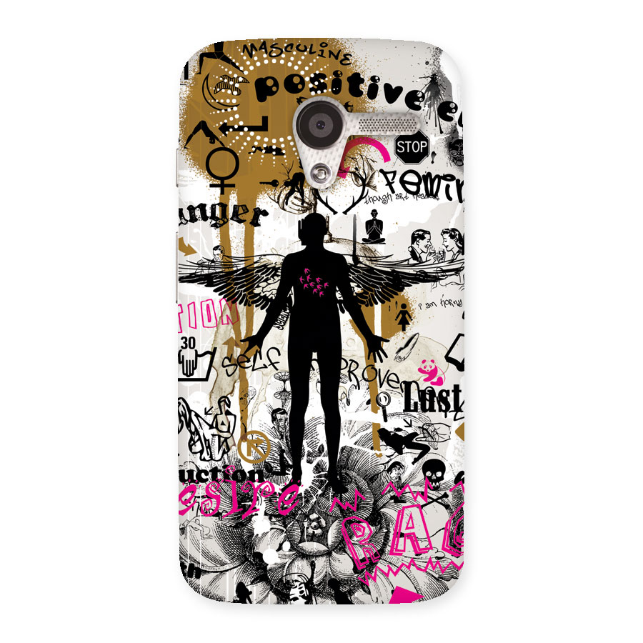 Abstract Words Silhouette Back Case for Moto X