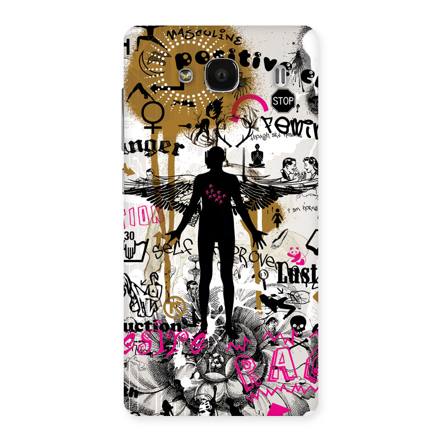 Abstract Words Silhouette Back Case for Redmi 2