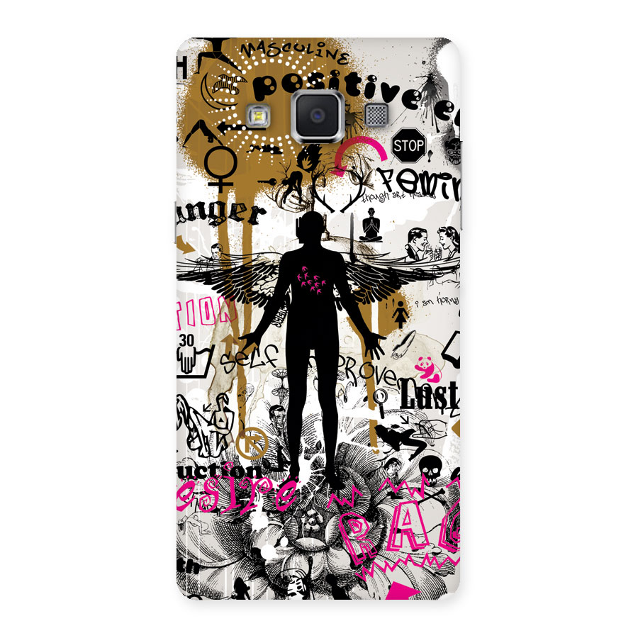 Abstract Words Silhouette Back Case for Samsung Galaxy A5