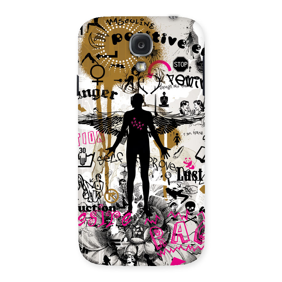 Abstract Words Silhouette Back Case for Samsung Galaxy S4