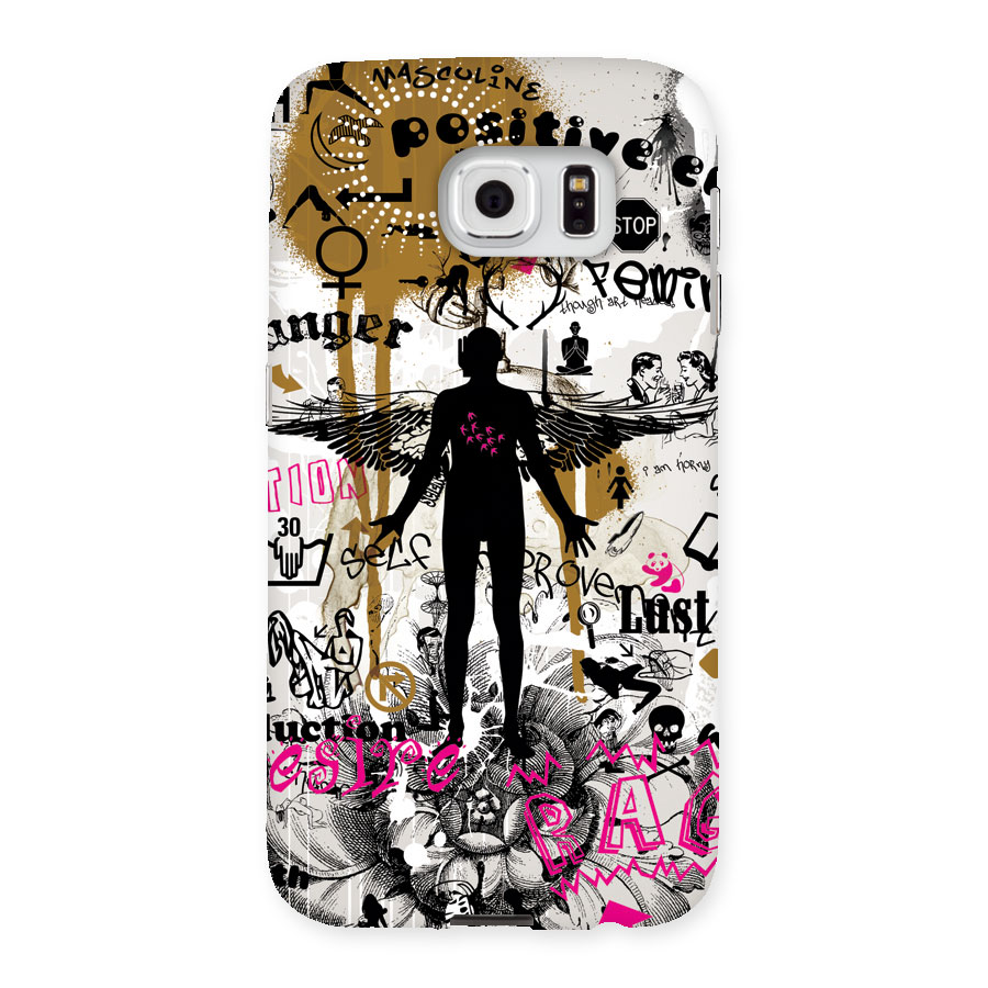 Abstract Words Silhouette Back Case for Samsung Galaxy S6