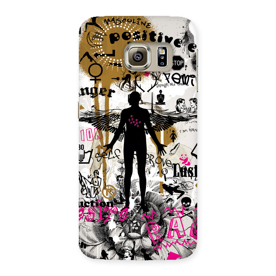 Abstract Words Silhouette Back Case for Samsung Galaxy S6 Edge