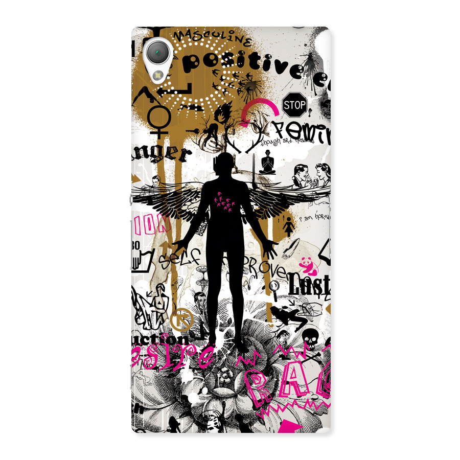 Abstract Words Silhouette Back Case for Sony Xperia Z3