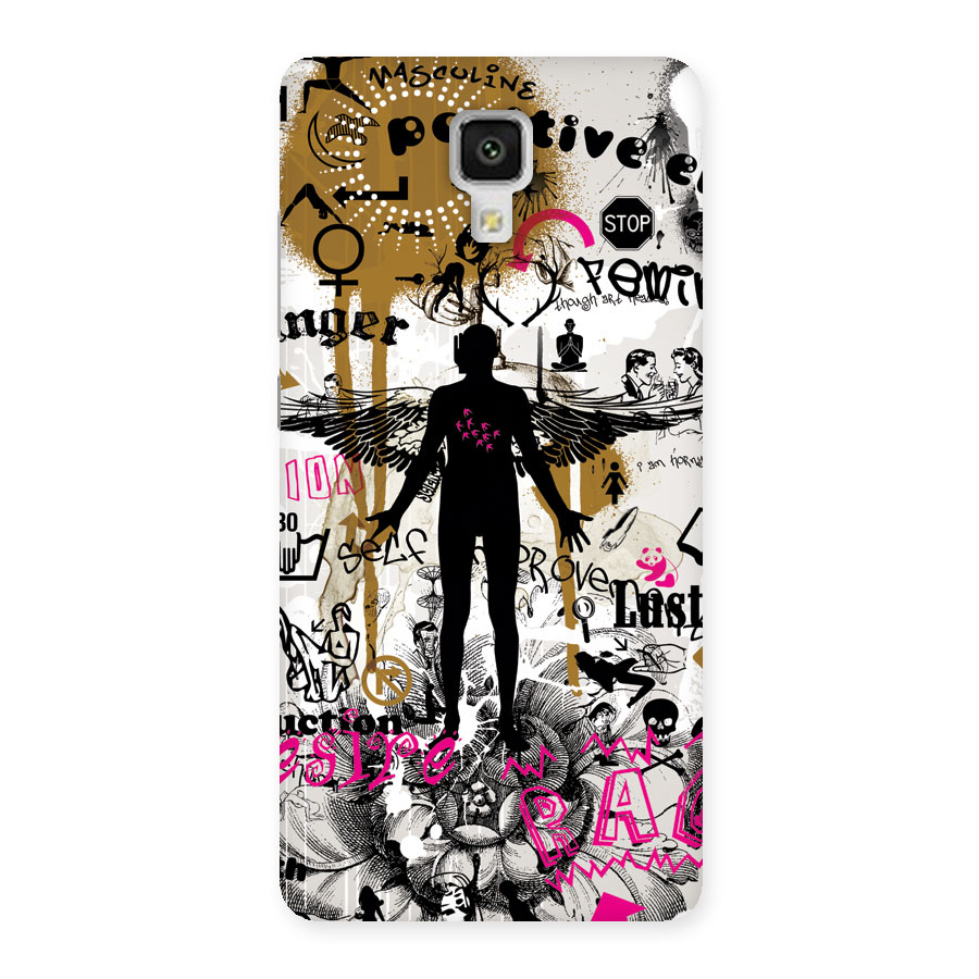 Abstract Words Silhouette Back Case for Xiaomi Mi 4