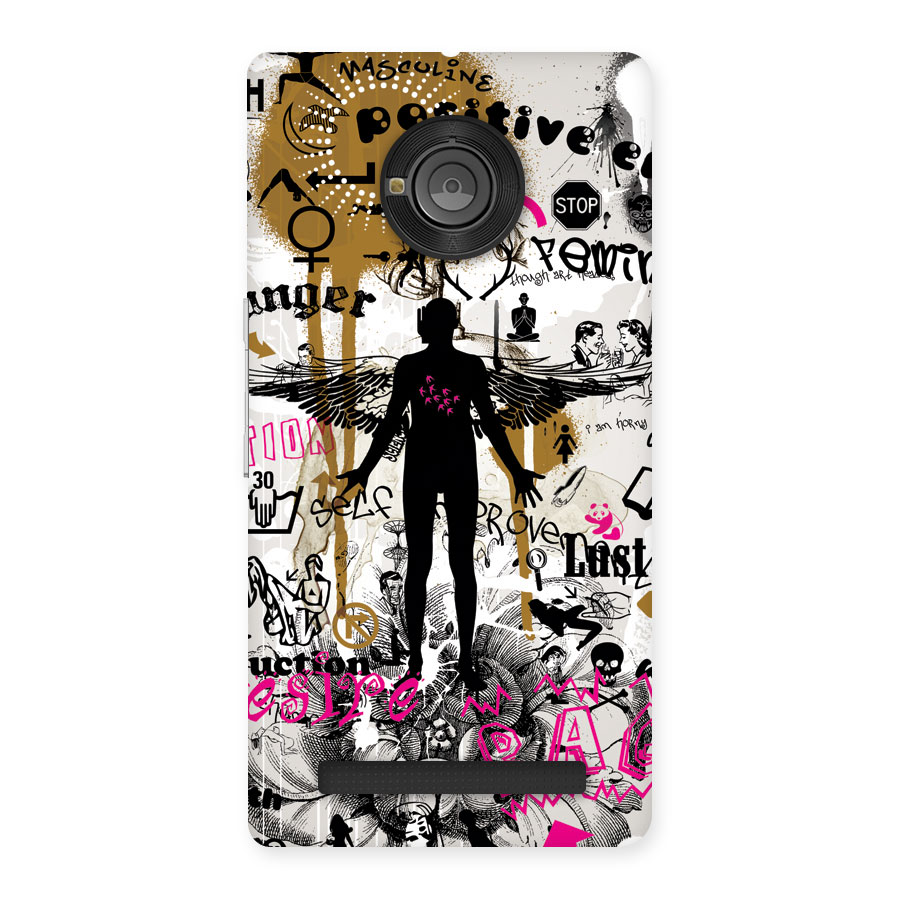 Abstract Words Silhouette Back Case for Yu Yuphoria