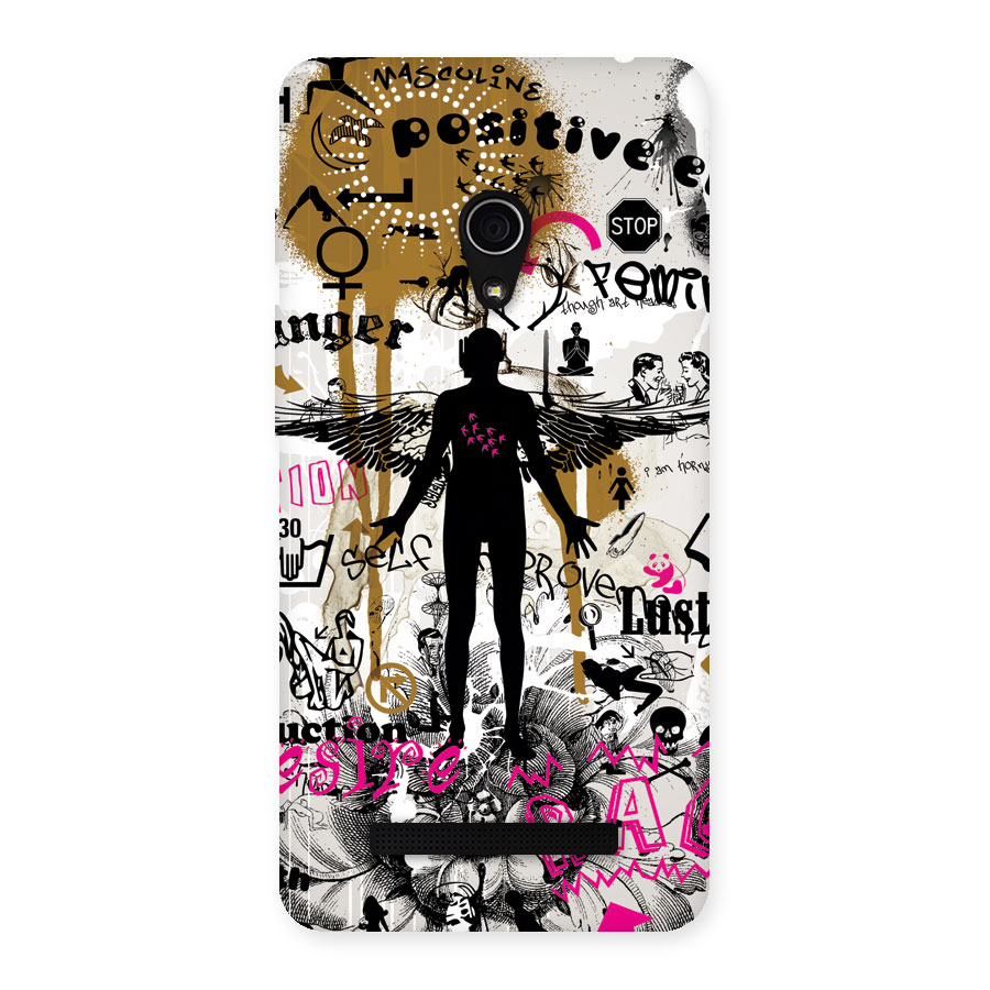 Abstract Words Silhouette Back Case for Zenfone 5