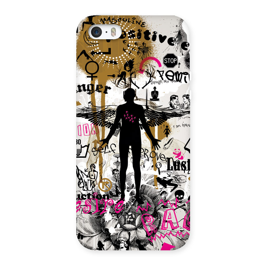 Abstract Words Silhouette Back Case for iPhone 5 5S