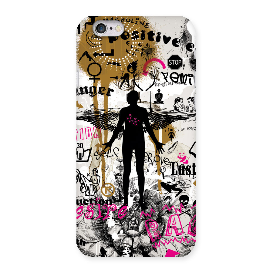 Abstract Words Silhouette Back Case for iPhone 6 6S