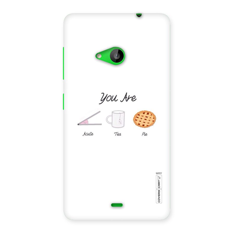 Acute Tea Pie Back Case for Lumia 535